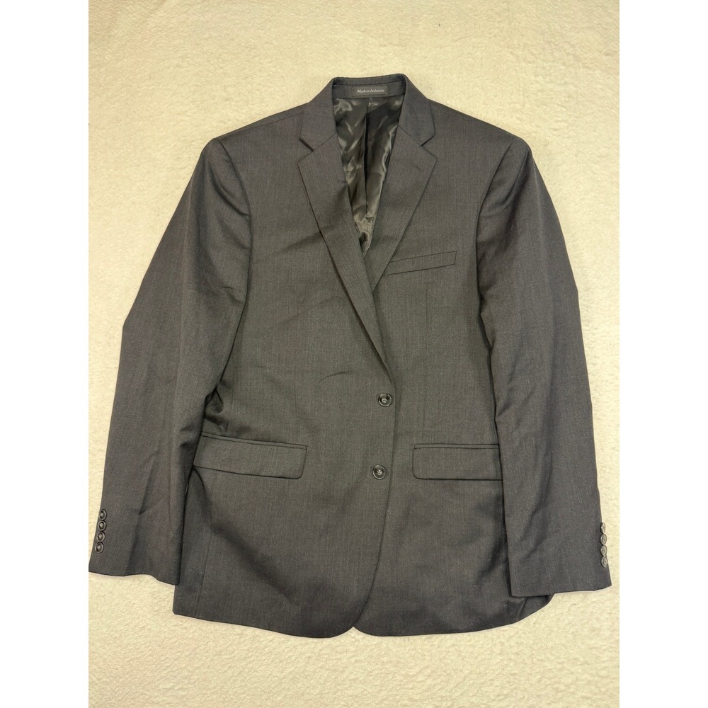 Calvin Klein Extreme Slim Fit Wool Blazer Charcoal Grey 44R Suit Jacket